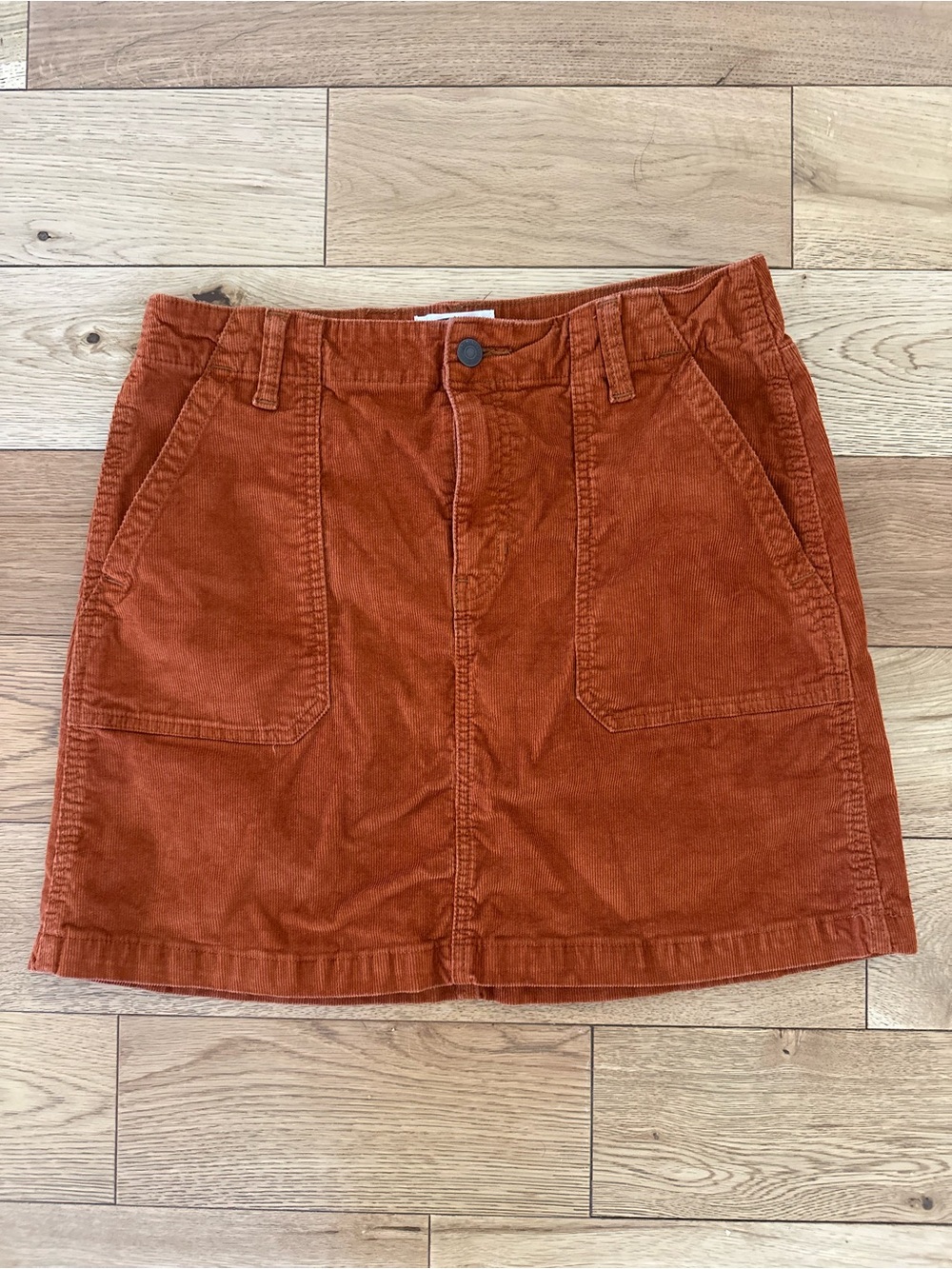 Old Navy Rust Orange Corduroy Mini Skirt